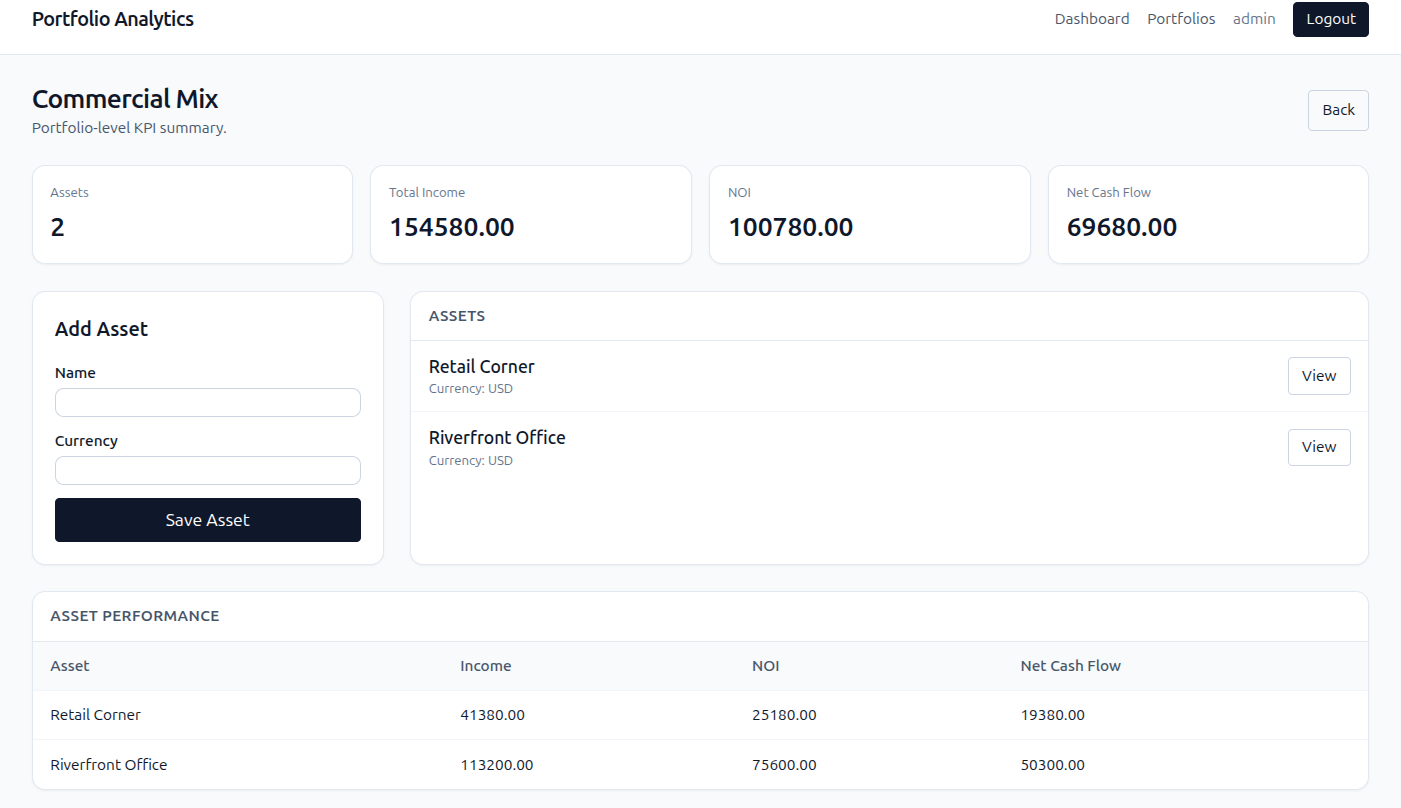 Portfolio Analytics Platform